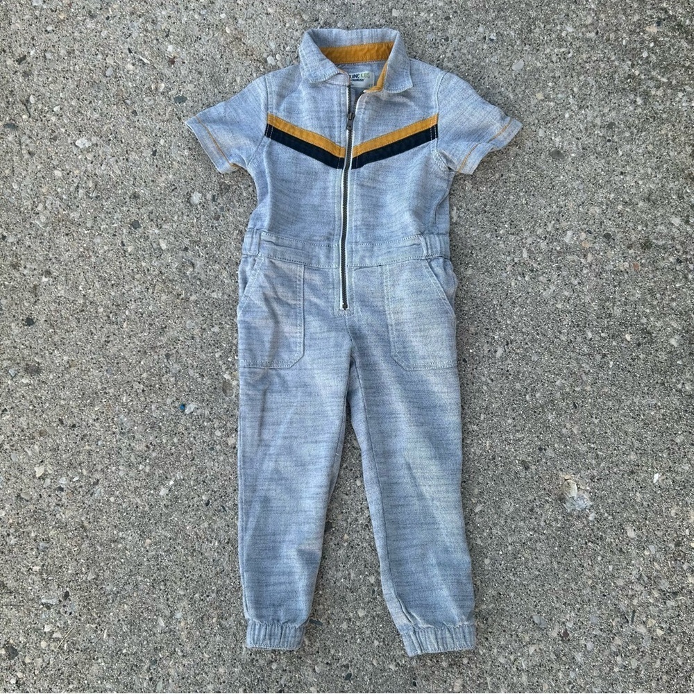 Genuine Kids OshKosh Denim Jumpsuit Coverall “I’m With the Band” 4T Toddler